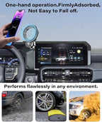 Car Phone Holder for 2024 2025 2026 Toyota Land Cruiser LC250 Accessories Apply to 8/12.3 Inch Touch Screen Fixed Clip Magnetic Cell Phone Mount Hands-Free 360 Degree Rotation