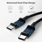 Type C Charger Fast Charging 45W USB C Charger Samsung Chargers 2-PACK 6FT Cord for iPhone 16/16 Plus/16 Pro/16 Pro Max/iPhone 15/15 Pro Max/iPad Pro/Samsung Galaxy S25 S24 S23 S22 S21,Android (Black)