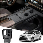 2026 Sienna Center Console Organizer - For 2021-2025 2026 Toyota Sienna Silicone Center Console Cover Organizer - For 2021-2026 Sienna(XLE/XSE/Limited/Platinum/Woodland Edition) Accessories(Grey)