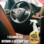 Love Bug Car Remover Spray and Auto Wash. Multi-Surface Remover and Wash Bird Poop, Tar, Sap, Bugs and More. Interior & Exterior Car Detailing Solution. 24 oz spray bottle w/ microfiber cloth. No Chemicals