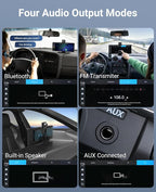 Wireless CarPlay and Android Auto 10.26-inch Touchscreen, 4K Dash Camera and 1080p Backup Camera, Universal Portable car Display, Equipped with 64G Memory Card