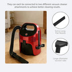 Portable Wet/Dry Vacuum, 2-Gallon, Small Shop Vacuum，Corded, Compact Wet/Dry Vacuum for Pets & Cars, Black-Red Elf