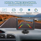 EWAY Wireless Backup Camera HD 1080P 5" Monitor Kit, Stable Digital Signal for Truck Trailer Front Rear Side View Back Up Camera Easy Setup Vehicle Reverse Wifi Camera for Car Van SUV Pickup RV Camper