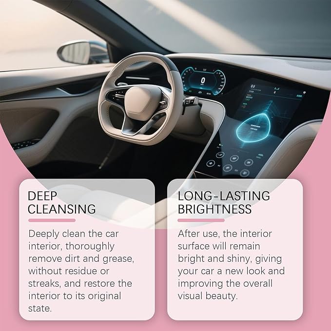Car Interior Care & Cleaner Spray, 2026 New Polishing Cleaner Ca𝐫 Interior, 237ml Deep Cleaning Spray, C𝐚r I𝐧t𝐞ri𝐨r 𝐂l𝐞a𝐧e𝐫 for Dashboards, Seats (2pcs)