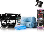 The Rag Company - Clay Bar Starter Kit - Surface Prep Kit for Cars, Trucks, SUVS & More - Includes 2 Premium Clay Bars, Clay Lube, Microfiber Towels - 6 Piece Kit