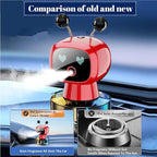 Robot Intelligent Aromatherapy Machine, Smart Cute Robot Car Air Freshener - Fine Spray/Fillable/Four-Gear Adjustment/Vibration Sensing/On-Off/Large Capacity Long-Lasting Fragrance/Red-V2(Hilton)