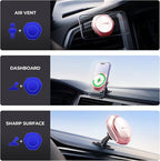 JOYMASS for MagSafe Car Mount Charger, 15W Fast Charging Magnetic Wireless Car Charger Phone Holder Mount Fits iPhone 15 Pro Max Plus 14 13 12 Mini MagSafe Case - Pink