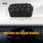2 PCS Tire Shine Dressing Applicator Pad, Washable Hex Logic Car Detailing Foam Sponge with Easy Grip, Soft Tire Trim Applicator Pad for Car Glass, Porcelain and More (Gray)