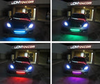 iJDMTOY 20 inches 48-LED RGB 7-Color LED Knight Rider Scanner Lighting Bars Compatible with Car Truck SUV Interior or Exterior Decoration