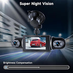 4 Channel Dash Cam with Front Rear Left Right Cameras, 360° Car Camera System for Driving & Parking, Night Vision, Parking Monitor, G-Sensor, Loop Recording, Multi-Camera Dashcam+64GB Card