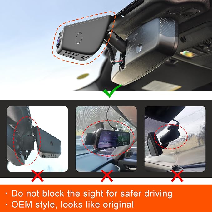 Mangoal Front 4K & Rear 1080P Dash Cam fit for Ford F150 2018-2026 F250/F350/F450 Super Duty 2020-2026 XLT Lariat King Ranch Raptor Limited Platinum (Model A), Free App & WiFi, GPS, 128GB Card