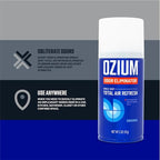 Ozium Air Sanitizer, 2 oz Car Fogger: Single-Shot Smoke Odor Eliminator & Car Air Freshener (Carbon Black, 6 Packs)