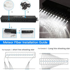 AZIMOM Bluetooth/App Control 16W Twinkle Fiber Optic Light Star Ceiling Lighting Kits with Shooting Star Effect Meteor Remote Music Mode RGBW 550pcs Fiber Strands for Home Car Interior Decoration