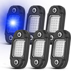 6Pods LED Rock Lights 24 LEDs Chips Neon Trail Rig Lamp Underglow Lights for Cars Trucks SUV ATV UTV(Blue)