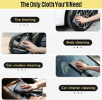 Lounsweer 4 Pcs Large Car Duster Set Microfiber Dust Cleaning Sets with Extendable Handle Exterior Duster Dashboard Detailing Brush Interior Exterior Cleaning Sets for Auto Truck Boat