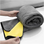 Absorbent Microfiber Cleaning Towel - Thick Double Layer Soft Drying Cloth for Car Body Washing and Detailing(30 30,A)