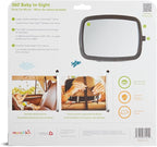 Munchkin Baby Car Mirror for Rear Facing Car Seats, Pivot 360 Baby in-Sight Adjustable Auto Mirror, Black