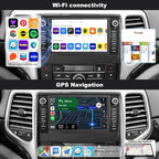 5GWiFi Upgrade Car Radio for Jeep Grand Cherokee 2011-2013, Dodge Durango 2011-2013, 7inch Touch Screen Stereo Headunit Wireless Carplay Android Auto GPS Navigation FM Camera Bluetooth RDS Mirror Link