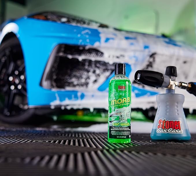 Stoner Car Care 91604-6PK 16-Ounce Mother of All Bubbles M.O.A.B. High Foaming Car Wash for Foam Cannons, Foam Guns, Bucket Washes Safe on Car Wax and Sealant Coatings, Green Apple Scent, Pack of 6