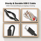 45W Dual Port Super Fast Charger with Long USB C to C Cable 10ft,Type C Wall Charger Block and Android Phone Charging Cord for Samsung Galaxy S26 Plus/S25 Ultra/S25+/S24+/S24/S23+/S22+/S21/S20/Note 20