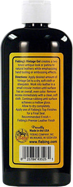 Fiebing's Vintage Gel - Light Brown 8oz - Antique Gel for Leather
