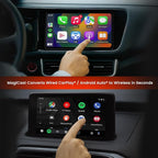 Power Acoustik MagiCast 2.0 – Wireless Adapter Dongle – Converts Wired Car Stereos to Wireless CarPlay® & Android Auto® – Universal Fit, Fast Auto-Pairing, USB Type A and C