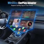 Wireless CarPlay Adapter for iPhone, Convert Wired to Wireless CarPlay, Plug & Play for OEM Systems 2015+, Instant Connection & Siri Control (iOS 10+ Android 11 Compatible) (1.57 in)