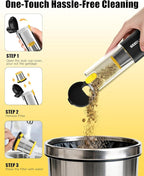 SEEDUSTRY Handheld Vacuum Cleaner Cordless, Mini Small Car Vacuum, Portable Pet Hair Vacuum, 3 Suction Modes-Up to 18000pa, 6 Blow & Suck & Deflate & Inflate Nozzles for Car, Pet, Office, Home