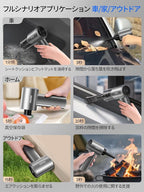 Mini Car Vacuum Portable Cordless with LED Light, 12000PA Powerful Suction, 80W High Power, One-Click Empty, Dual Hepa Filter, Car Vacuum Cleaner & Air Duster for Home, Desk, PC, Keyboard