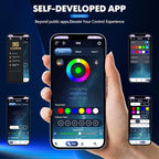 2026 Upgraded Interior Car LED Strip Lights, Acrylic LED Lights for Car Dynamic Dreamcolor Chasing, Dual-Zone Control,Ambient Lighting Kits Music Sync Dreamcolor 10 in 1 with Self-Developed APP