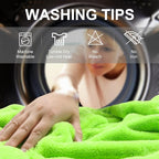 2 Pack XL Car Drying Towel – 1300GSM Ultra Absorbent Microfiber, 24"x36" Large Size, Twisted Loop, Lint-Free & Streak-Free for Auto Detailing, Car, SUV, Truck (Gray-Green)