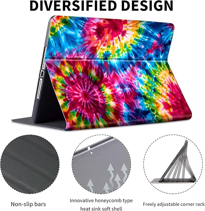 Case for Kindle Scribe,PU Leather Cute Slim Folio Adjustable Stand Cover with Auto Wake/Sleep for Amazon Kindle Scribe Cover 10.2 Inch (2024/2022 Release),Rainbow Color