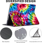 Case for 7" Kindle Paperwhite 12th Generation 2024 & Kindle Colorsoft Signature Edition,Leather Folio Adjustable Stand Cover Auto Wake/Sleep for Kindle Paperwhite 2024,Rainbow Color