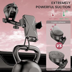 DOLYOFG Universal Car Phone Mount Holder [3-in-1 Suction Cup] for Dashboard Windshield Air Vent, Military-Grade Adhesive Phone Car Mount, One Hand Release for iPhone Samsung Android Smartphones