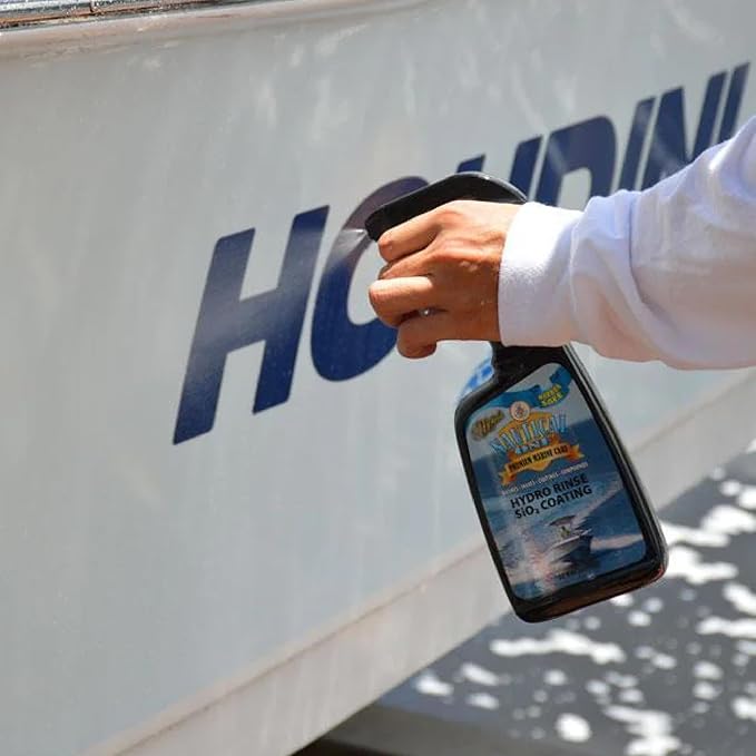Nautical One - Hydro Rinse SiO2 Coating - Easy Spray-On Ceramic Boat Protection - Incredible Shine & Protection (22 oz)