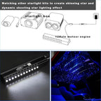 AMKI 96pcs*0.04in*9.8ft Pure White Meteor Shooting Stars Effect Fiber Optic Lights Kit,12 Holes LED MeteorLight Engine with Bluetooth+RF Remote Control 20 Meteor Modes