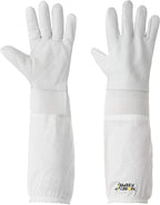 Honey Keeper Beekeeping Gloves - Goatskin Leather with Ventilated Canvas Sleeve and Elastic Cuff