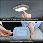 Ohleats Car Interior Ceiling Roof Lights, Magnetic Rechargeable USB Wireless Dome Lamp, LED Auto Map Reading Light Cover for Insider Roof Ceiling, Universal Car Accessories (Beige)