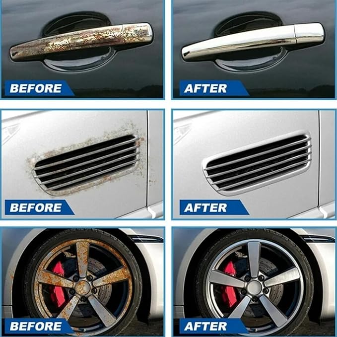 Iron Power Remover, Multi-Functional Quick-Acting Rust Removal Spray, Portable & Effective Car Rust Remover, for Vehicles, Tools, Metal, Chains (200ML)