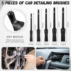 16 Pcs Windshield Cleaner Tool, Car Cleaning Kit with Various Detailing Brushes Set Spray Bottle Cleaner Towel Cleaning Gel Accessories Car Interior Detailing Kit for Windows Vents(Gray)