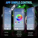 Nilight RGBW LED Rock Lights Kit, 4 Pods 22LED Wide Angle Remote & Bluetooth App Dual Control with Music Modes Multicolor Underglow Neon Wheel Well Light Fit for ATV UTV SUV Offroad Truck RZR Boat