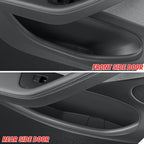4Pcs 2026 2025 Tesla Model Y Juniper Door Pocket Liner Full Protector Cover Door Organizer Tray Side Storage Interior Accessories - Waterproof & Anti-Scratch TPE Inserts