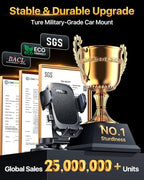 Military-Grade for Tesla Phone Mount 2026 Foldable Heavy-Duty Metal, 360° Rotatable Arm, 90LBS Safest Strongest Certs & Patent, Extreme -40~203°F Resistant for Model 3 Y X S Cybertruck Semi, Black