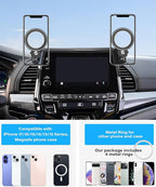 Car Phone Holder for Honda Odyssey 2018 2019 2020 2021 2022 2023 2024 Accessories Apply to 8 Inch Touch Screen Fixed Clip MagSafe Passenger Cell Phone Mount Handsfree 360° Rotation