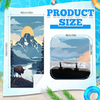 Hahafelt 2 Pack Car Seat Towel Covers with Storage Bag, 63 x 32 Inch Universal Non Slip Waterproof Sweat Protector for Car Truck, Gym Swimming Running, Machine Washable (Yellowstone National Park)