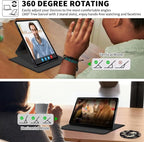 Case for 6" Kindle (11th Generation-2024/2022 Release),360 Degree Rotating Swivel PU Leather Stand Flip Folio Cover with Auto Wake/Sleep for Kindle 11th Generation 2024,Skull American Flag