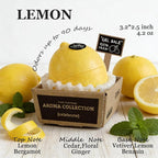 Banami Lemon Shape Air Freshener Gel, Decorative Odor Eliminator for Home, Car, RV, Bathroom, Pet Areas (Lemon)