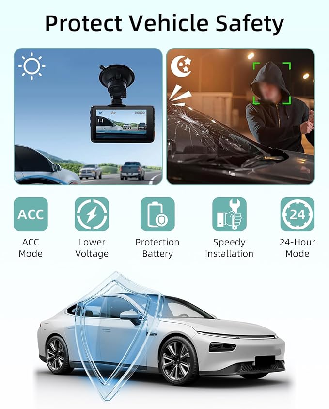 Dash Cam Hardwire Kit,12V-24V to 5V/3A USB C Dash Camera Hardwire Kit with Digital Display and Low Voltage Protection,24 Hours Surveillance and Acc Mode for Dash Camera(3.5M/11.4FT)