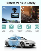 Dash Cam Hardwire Kit,12V-24V to 5V/3A USB C Dash Camera Hardwire Kit with Digital Display and Low Voltage Protection,24 Hours Surveillance and Acc Mode for Dash Camera(3.5M/11.4FT)