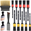 14Pcs Car Interior & Exterior Dusting Brush Set Contains Soft Cleaning Brushes, Auto Boars Hair Detailing Brushes, Double Head Brush for Automotive Air Conditioning Vent Dashboard Screen
